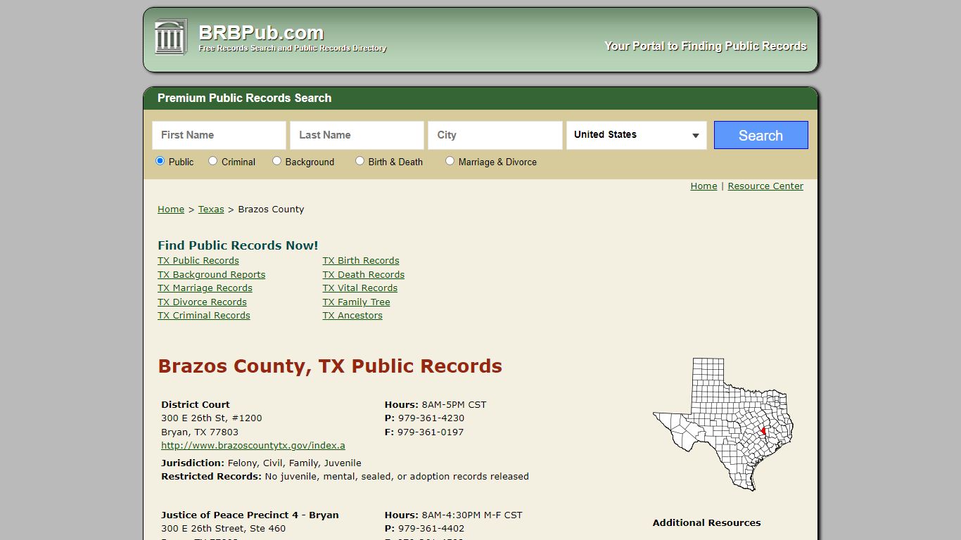 Brazos County Public Records | Search Texas Government ...
