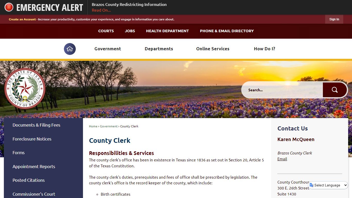 County Clerk | Brazos County, TX - Official Website